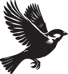 Creative sparrow vector art illustration