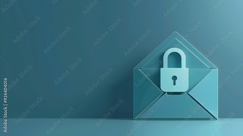 Aufkleber secure email icon with envelope and padlock symbolizing confidential communication