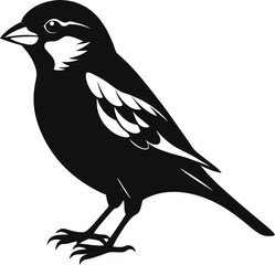 Creative sparrow vector art illustration