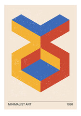 Minimal 20s geometric design poster