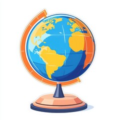A colorful globe showcasing continents and oceans, perfect for educational and travel-themed projects.
