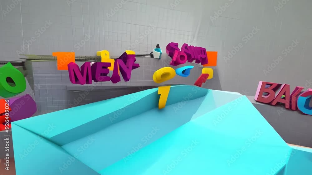 Aufkleber colorful back to school display with letters and vibrant elements generative ai