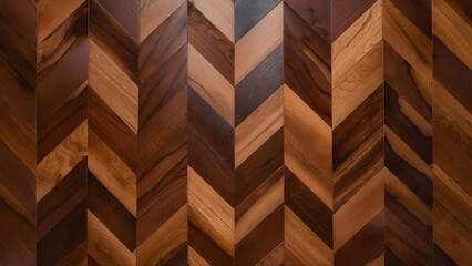 Rustic Elegance: Chevron Hardwood Floor