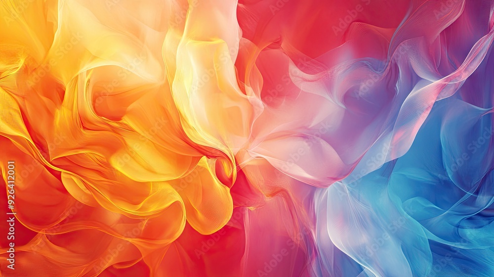 Poster abstract background with bright, contrasting colors creating a lively and energetic atmosphere. perf