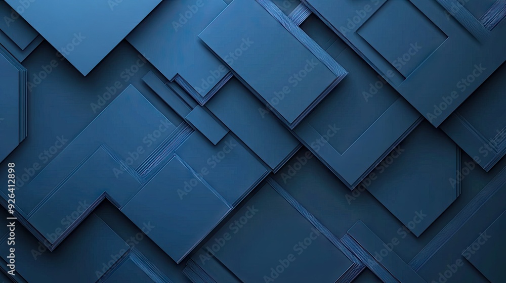 Fototapete abstract blue-grey shadow line patterns on a geometric backdrop. the modern and futuristic backgroun