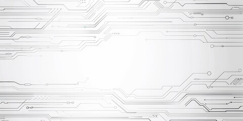 Obraz premium Modern Banner Design Featuring Circuit Board Lines for Tech Theme.