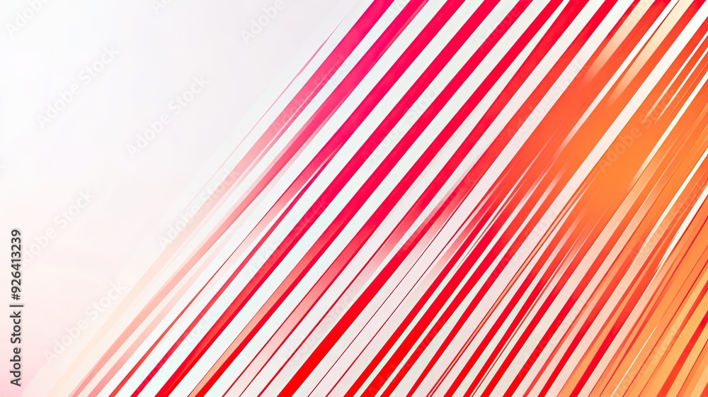 Poster abstract design featuring bold red and white stripe lines on a gradient white background. modern and