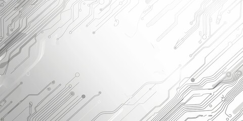 Vector Banner Design Featuring Circuit Board Lines in Clean Colors