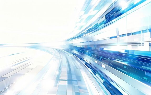 Abstract Futuristic Background with Blue Technology Elements Design