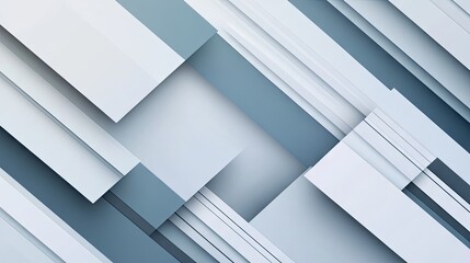 Obraz premium Abstract geometric background with blue-grey shadow lines. The modern, futuristic design features a clean layout with plenty of blank space for creative