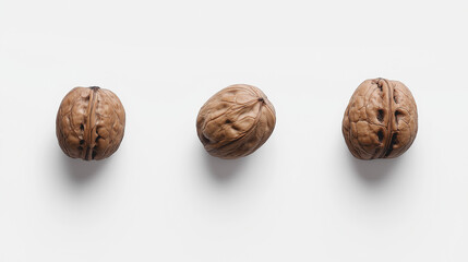 walnuts isolated on white background