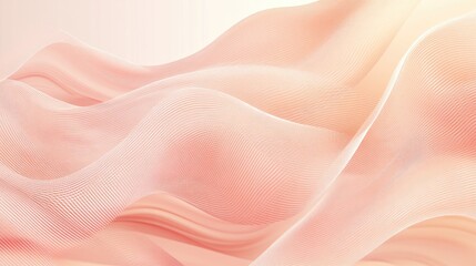 Abstract peach background featuring elegant wavy lines, ideal for a modern and appealing vector illustration for banners or posters.