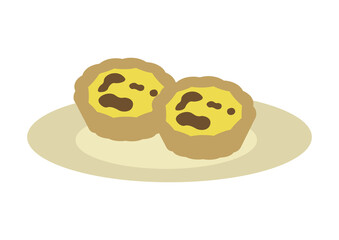 Macau Poetuguese Egg Tart illustration