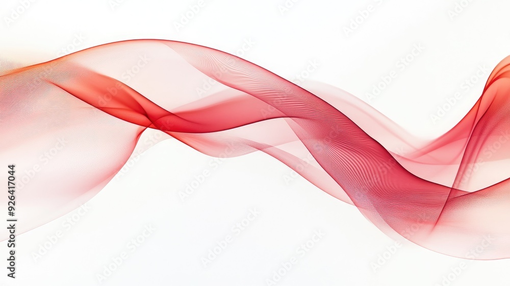 Poster artistic red curve pattern against a crisp white background. perfect for adding a touch of sophistic