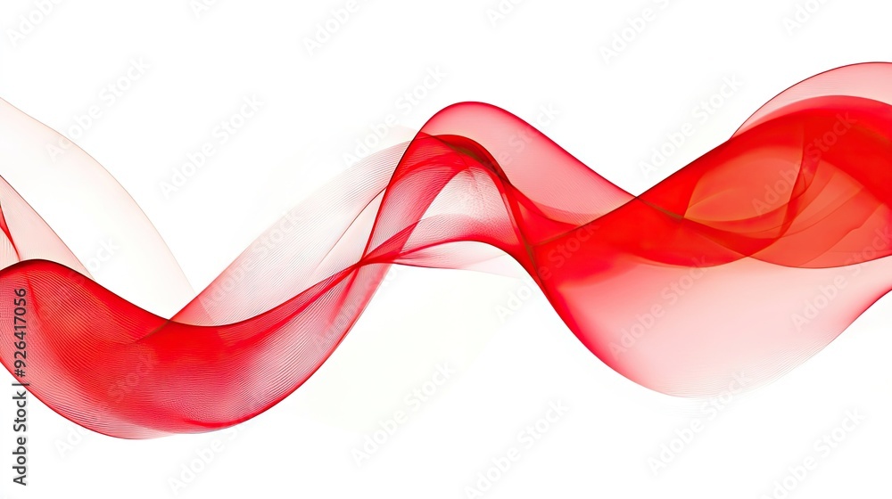 Poster artistic red curve pattern against a crisp white background. perfect for adding a touch of sophistic