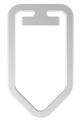 3D illustration of Paper Clip.
