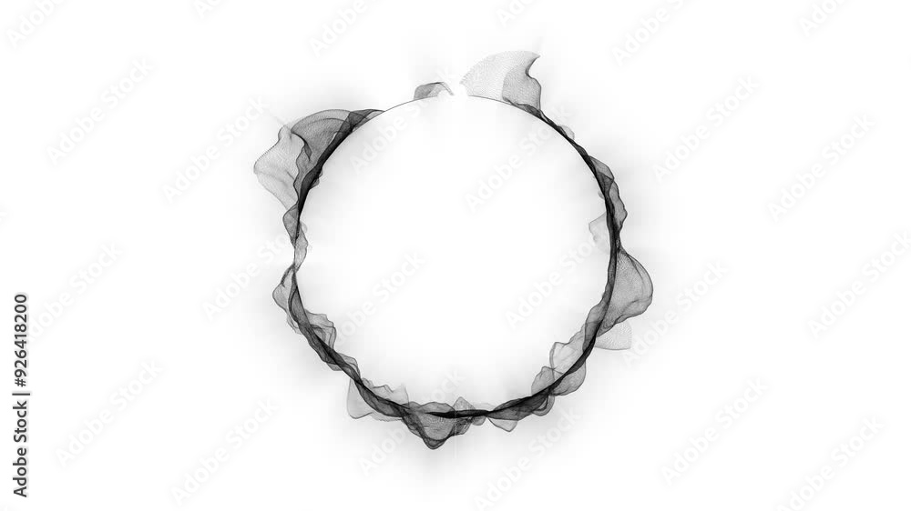 Poster Circular waveform animation background concept