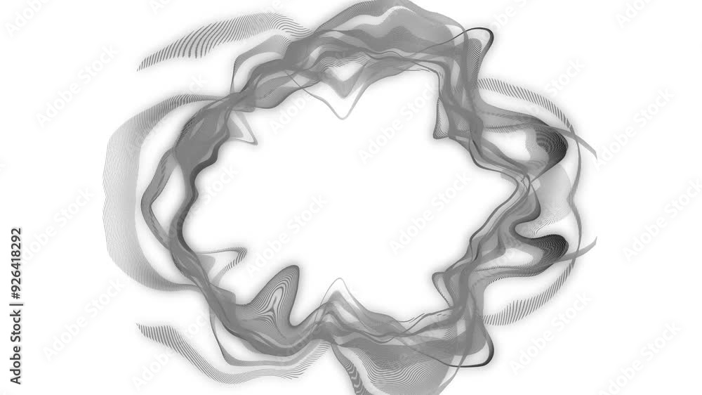 Poster Circular waveform animation background concept