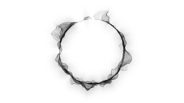 Circular waveform animation background concept