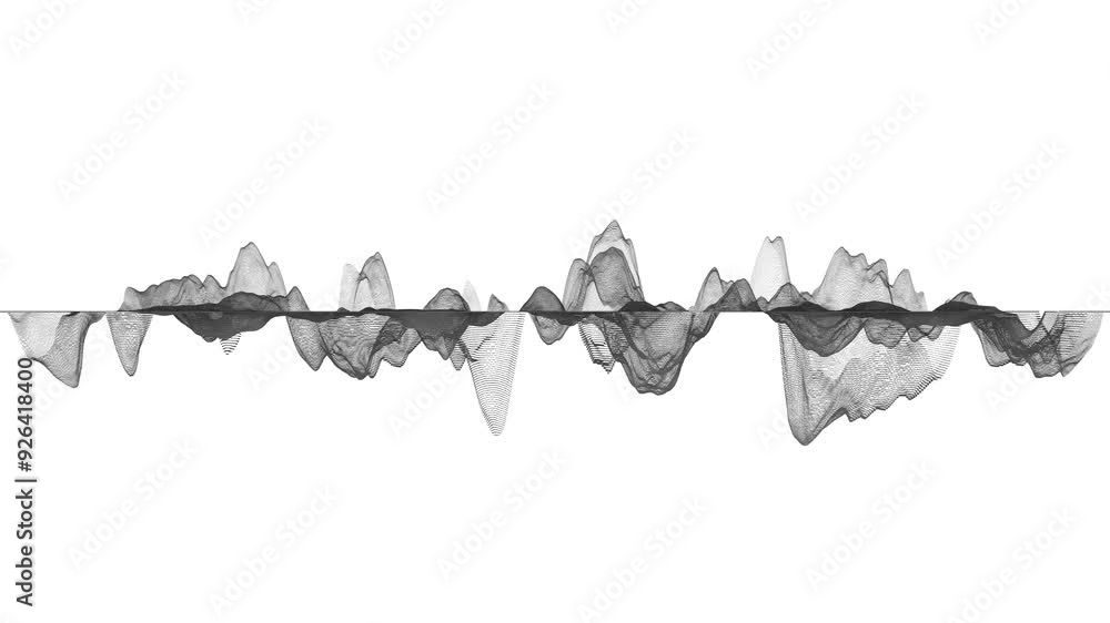 Poster Rippling abstract waveform animation background concept