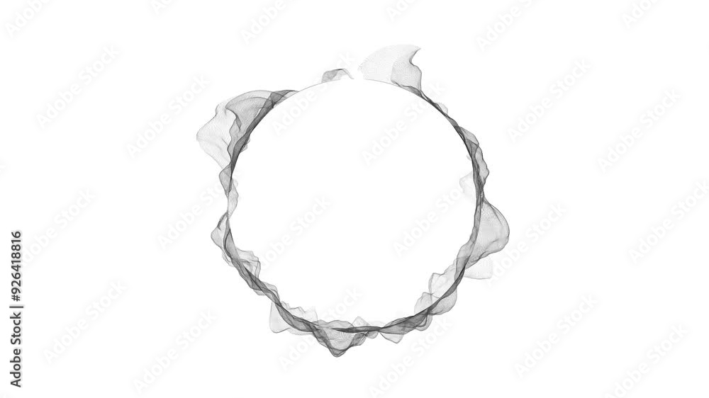 Poster Circular waveform animation background concept