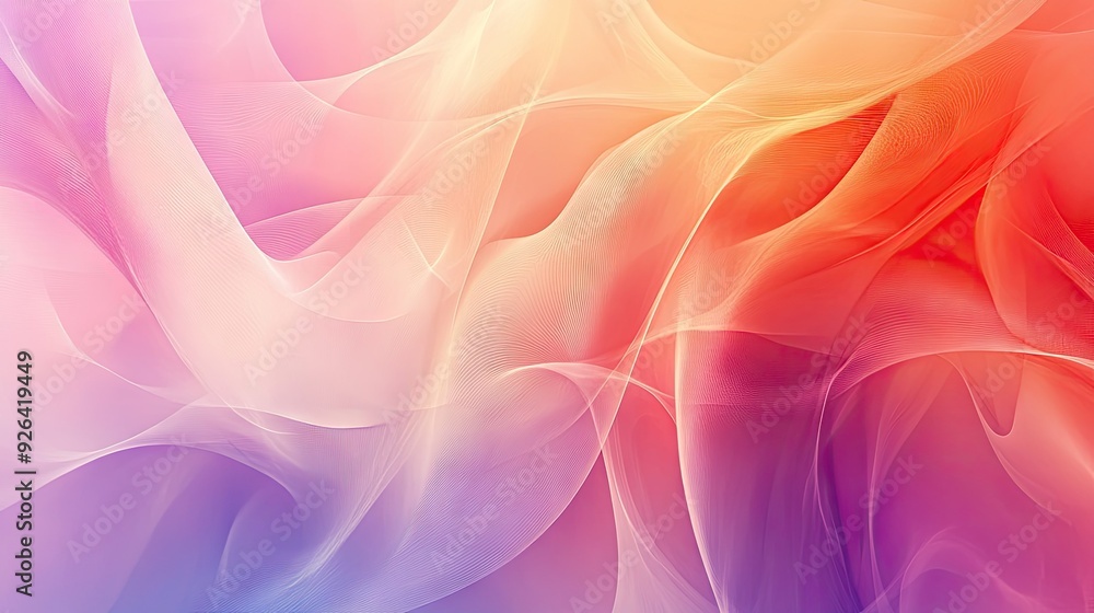 Poster colorful abstract background with smooth, flowing curves and blended hues. great for creating a sens