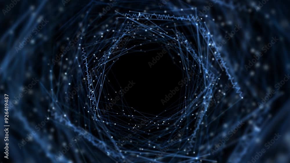 Poster Circular waveform animation background concept