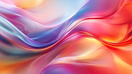 Fototapeta premium Colorful abstract background with smooth, flowing curves and blended hues. Great for creating a sense of movement in banners, presentations, and artistic graphics.