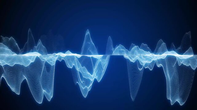 Rippling abstract waveform animation background concept