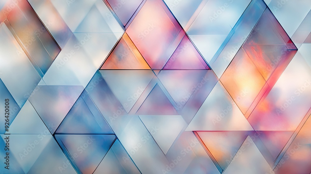 Poster creative and seamless abstract texture with triangular patterns and soft shadows, ideal for website 