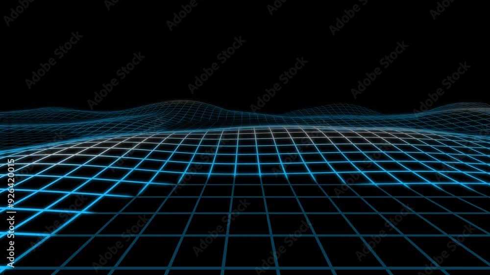 Aufkleber Animation of moving forward on a grid plane