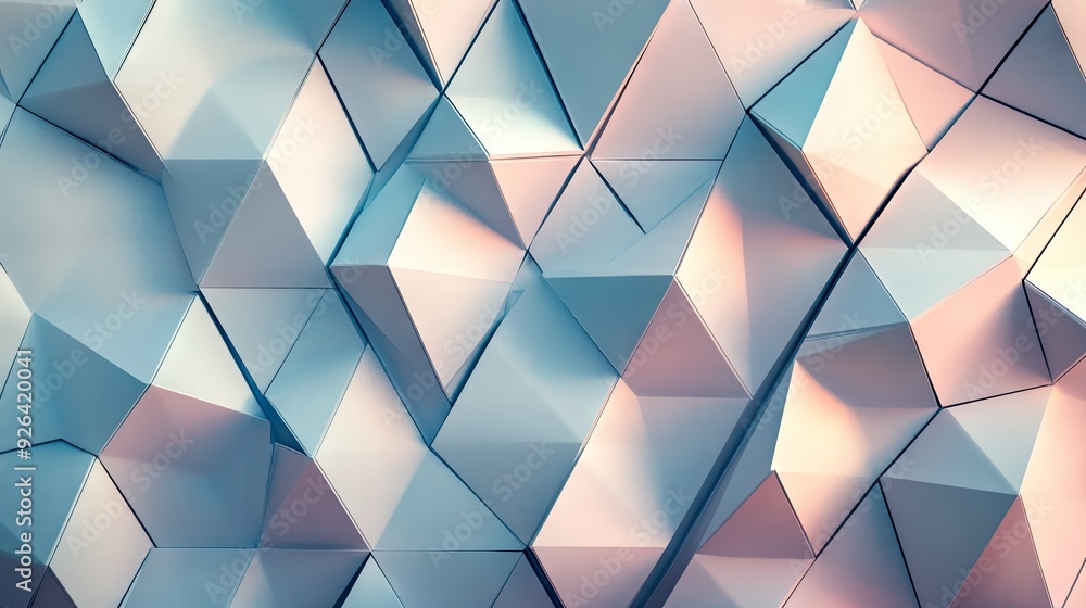 Poster creative and seamless abstract texture with triangular patterns and soft shadows, ideal for website 