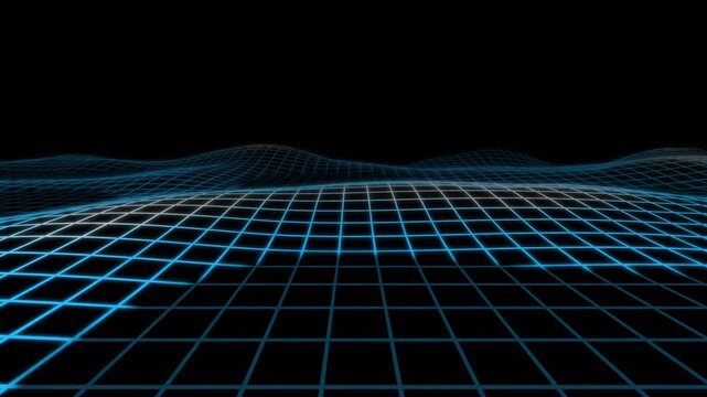Animation of moving forward on a grid plane