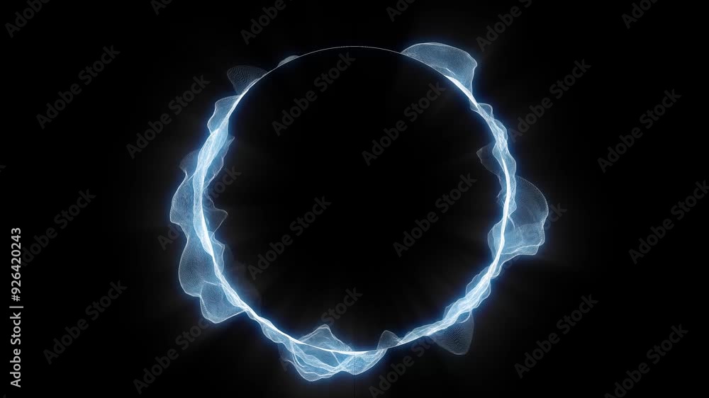 Poster Circular waveform animation background concept