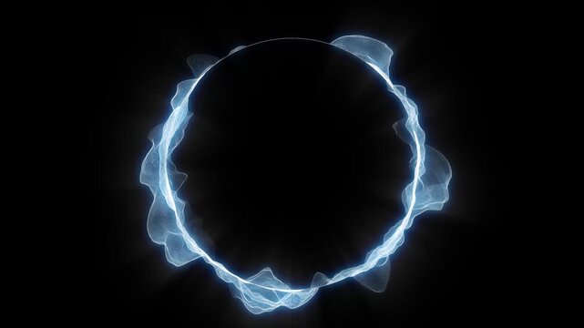 Circular waveform animation background concept