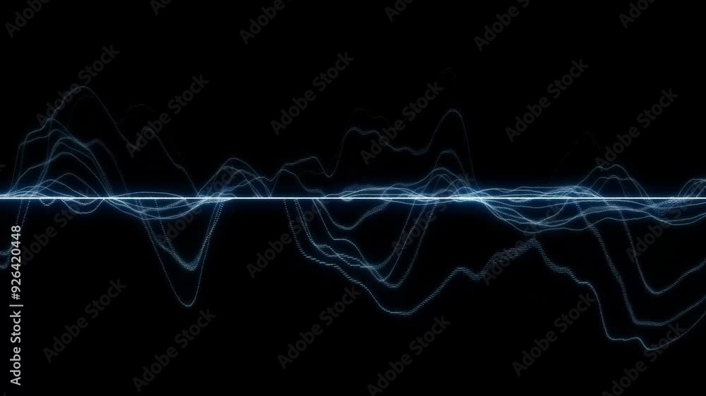 Poster Rippling abstract waveform animation background concept