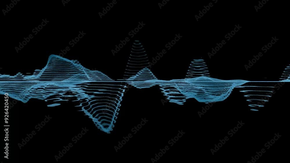 Poster rippling abstract waveform animation background concept