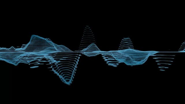Rippling abstract waveform animation background concept