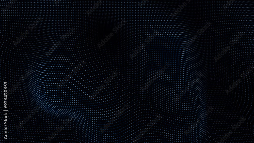 Aufkleber Wavy dot pattern animated background concept