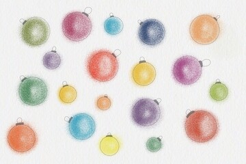 Set of colorful balls for Christmas tree.