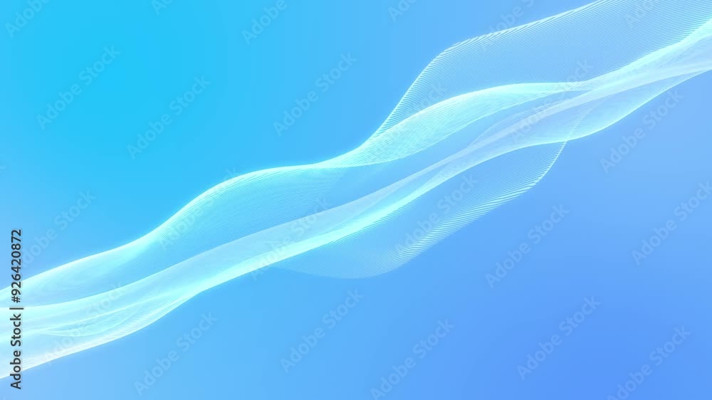 Poster blue abstract waveform animation background concept