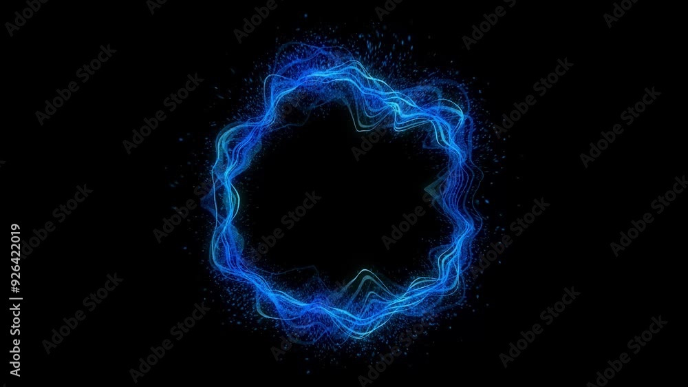 Poster Circular waveform animation background concept