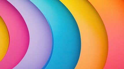 Obraz premium Abstract Colorful Arcs: A mesmerizing abstract background featuring vibrant, layered arcs of color. 