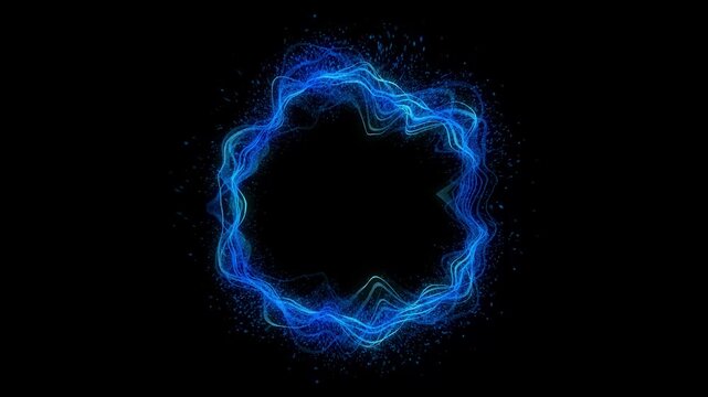 Circular waveform animation background concept