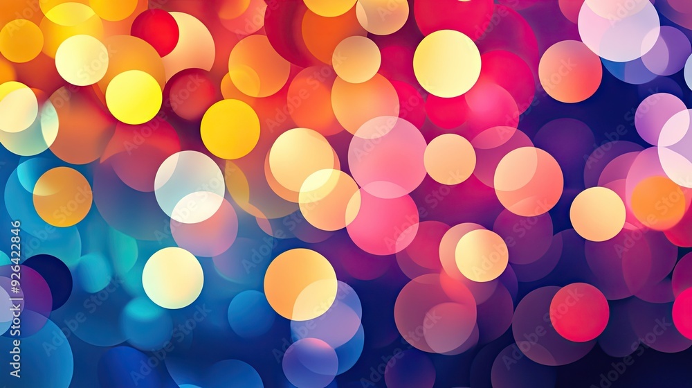 Poster dynamic abstract background with a pattern of colorful circles blending together. perfect for eye-ca