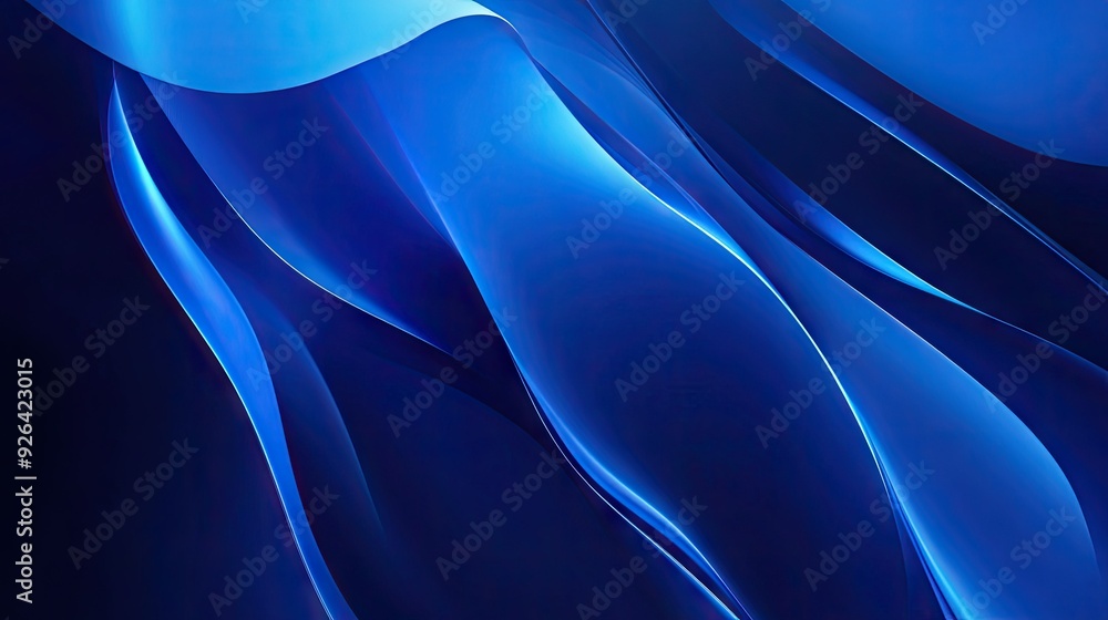 Poster dynamic blue abstract background with bold color contrasts and geometric shapes. perfect for high-en