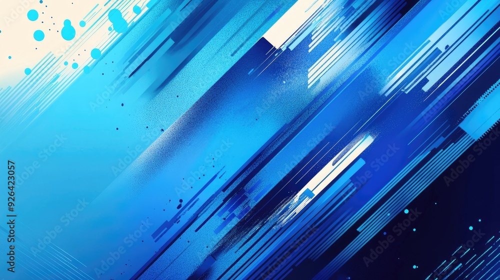Poster dynamic blue abstract background with bold color contrasts and geometric shapes. perfect for high-en