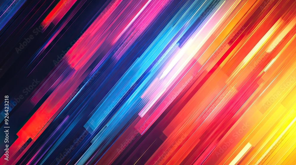 Poster dynamic color abstract background with bold, intersecting lines and vibrant gradients. perfect for c