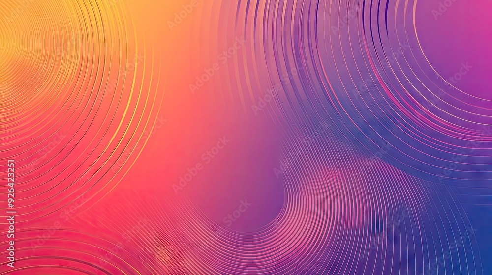 Poster dynamic geometric pattern with circle gradient and abstract rings. ripple background suitable for te