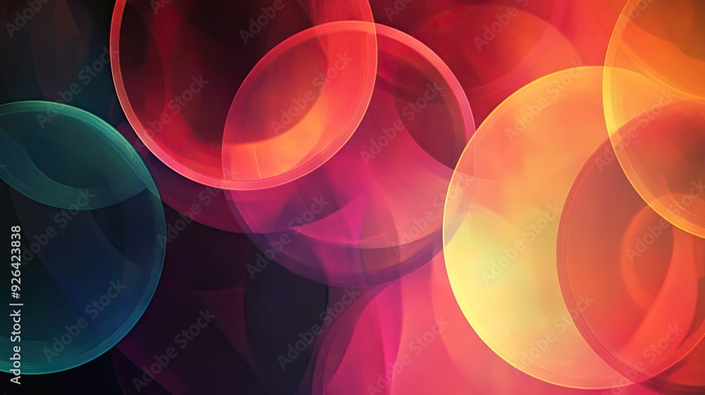 Aufkleber elegant abstract background featuring a pattern of circular shapes in rich, blended colors. perfect 